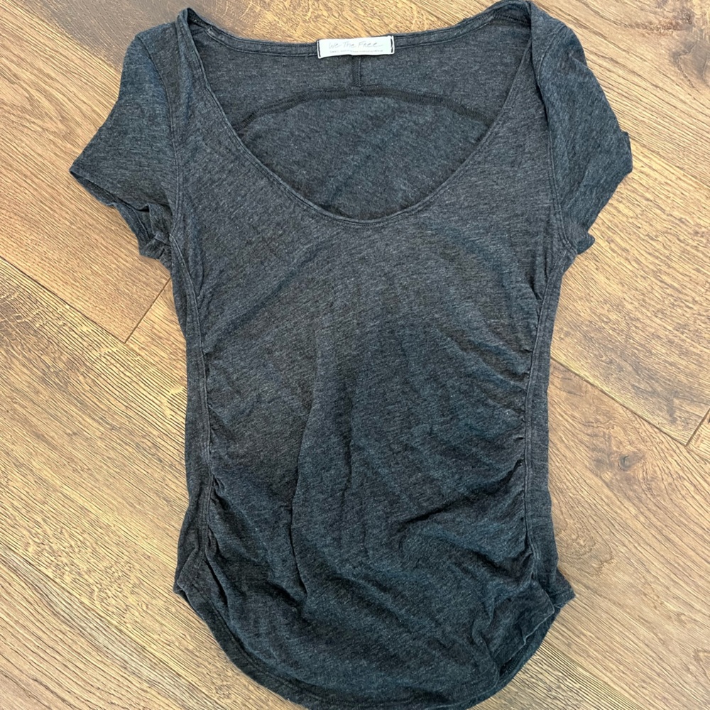 We The Free Grey Cinched T-shirt